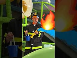 Can Blippi put out a FIRE 🔥 with SLIME 🟢?! #shorts #diy