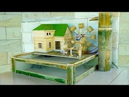 Building Amazing Bamboo Water Fountain And Aquarium