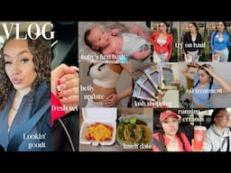 Postpartum VLOG: face reveal + belly update + clean w me + shopping haul + running errands + etc.