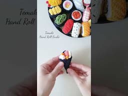 Crochet Temaki Hand Roll Sushi | Amigurumi Tutorial | SpringDay DIY #crochet #crochetkeychain