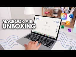 The BEST Laptop For Students? 👀 (MacBook Air UNBOXING & first impressions) ✨