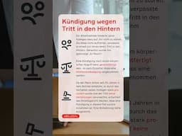 Gekündigt werden Tritt in den Hintern | WBS.LEGAL #shorts