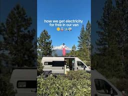 How We Get Electricity In Our Van For Free🌞🪫🫶🏻⚡️ #vanlife #vanbuild