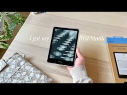 ✨ my first kindle | cozy unboxing, setup, & deco