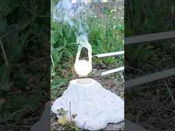Mini Volcano Eruption, but it’s molten metal #volcano
