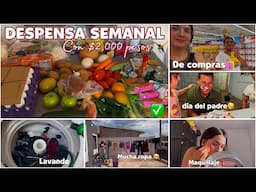 COMPRE DESPENSA🛒con $2,000 pesos💸🤑fin de semana para LAVAR🧺🫧festejo🎉🎈del dia del PADRE👨🏻🎂/Maquillaje