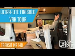Ultra-Lite Finished Camper Van Tour | Ford Transit 148 Medium Roof Conversion | Van Life Custom
