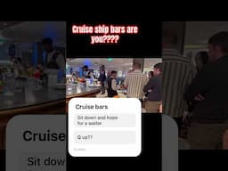 Cruise bar nightmare #funny #cruise  #travel