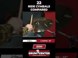 22 Ride Cymbals Compared! #drums #drummer #cymbals