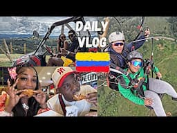 DAILY VLOG- Vacation in Medellín, Colombia 🇨🇴 + Paragliding + Yacht Ride in Lake + ATV + Llama + KFC