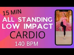 15 Minute Fat Burning Low Impact Cardio Workout | 1 Mile Walk at Home