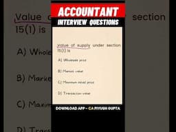 #Accountant #Interview Questions #Accounting Journal Entries #gst #taxation