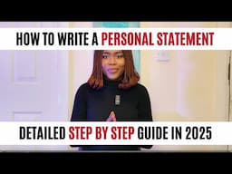 How To Write A Successful Personal Statement in 2025 | Step by Step Guide To Write A Draft #SOP