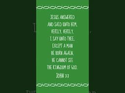 John 3:3 ✝️ Bible Verse of the Day