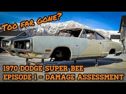FORGOTTEN 1970 Dodge Super Bee - Episode 1 - Damage Assessment - Can it be saved?