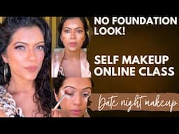 NO FOUNDATION QUICK MAKEUP LOOK |DATE NIGHT/PARTY MAKEUP TUTORIAL| FREE MAKEUP CLASS|Pratibha