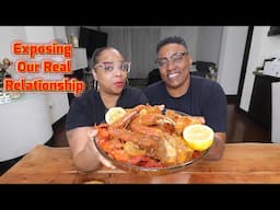 Exposing the flaws in our relationship. Seafood boil crab legs, crawfish mukbang