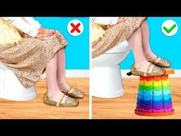 Rich Kid Toilet vs Poor Kid Toilet || Crazy Hacks & Hilarious Moments