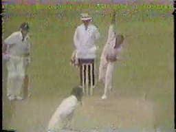 Steve Watkin gallant effort comes to an end bowled Curtly Ambrose