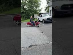 John rides 1940 Indian Scout