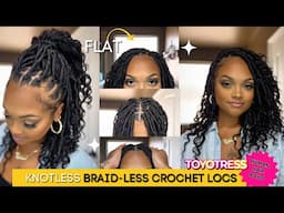 The Flattest Crochet | Knotless BraidLess Crochet Human Boho Locs Ft. TOYOTRESS