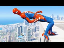 SPIDERMAN CRAZY JUMPS/FALLS #19 (GTA 5 Spider-Man Fails)
