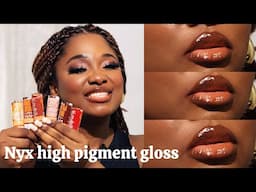 NYX DUCK PLUM LIPGLOSS FOR DARK SKIN | NYX PROFESSIONAL MAKEUP | TRY ON