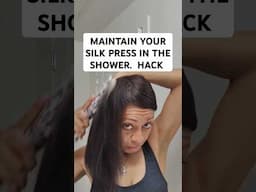 This is how I maintain my silk press while showering. #silkpress #heattraining