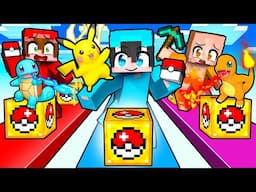 Jugamos una CARRERA POKEMON de Lucky Blocks en Minecraft!