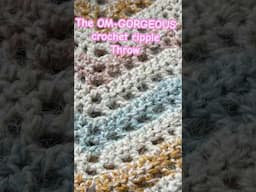 🧶OM-GORGEOUS Crochet Ripple Throw Blanket #crochetblanket #crochetpatternsforbeginners