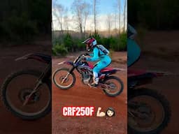 Having a Blast On Her CRF250F 💪🏻👩🏻 #dirtbike #girl #crf