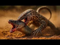 The Perentie Monitor Lizard Walks Like a Human… and Rips Apart Venomous Snakes!
