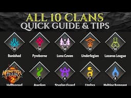 Quick Pro Guide for ALL 10 CLANS - MONSTER TRAIN 2 Tips Tricks