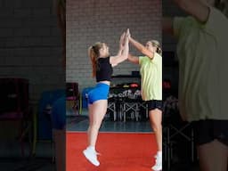GYMNAST TRIES VOLLEYBALL🏐 #sports #gymnast #volleyball