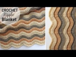 Crochet  Easiest Ripple Blanket / No Tails