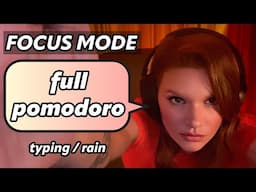 ASMR Full Pomodoro Session with Timer and Breaks - WORK/STUDY WITH ME
