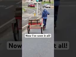 Only in Ireland 🇮🇪 — Man on eScooter Towing a Trotter Like It’s Grand!