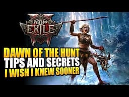 Path of Exile 2 Tips You NEED To Know - HUGE Dawn Of The Hunt Tips