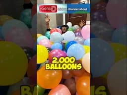 2,0000 Balloons Ghar Mein Bhar Diya 😱 #shorts #ytshorts #balloon