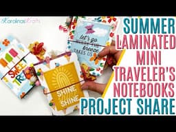 Summer Themed LAMINATED Travelers Notebooks Project Share using Sunny Days Ahead, Notebook Flips