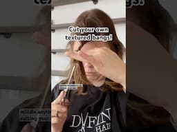 Learn how to cut your own textured bangs with a pro hairstylist #hair #tutorial