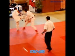 Pierre Paulin (bleu) place Yoko-geri en coup d'arrêt #ippon