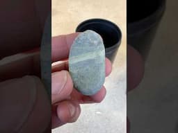 Tumbling Epidote with a Stripe