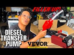 VEVOR Diesel Fuel Transfer Pump Kit,10 GPM 12V DC Portable Electric Self-Priming Fuel Extractor