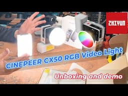 Unboxing and first use ZHIYUN CINEPEER CX50 50W RGB Video Light by Benson Chik