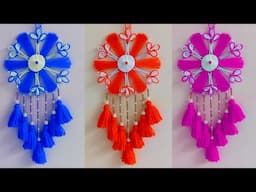 Super Easy Woollen Wall Hanging with Old Bangles | Wall Hanging Craft Ideas