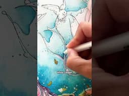 Ever tried using NEON colored pencils in your colorings (or drawings)? 🌈✨ #colortok #coloring