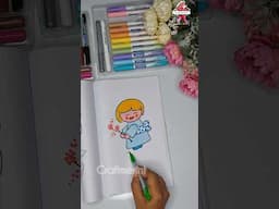 Let's draw a Cute girl #diy #shorts #shortsfeed #art #girldrawing #craftmerint