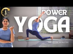 Day 1 of 10 days Power Yoga For Beginners | 50 Min