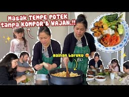 MASAK GA PAKAI KOMPOR + WAJAN⁉️TEMPE & TAHU POTEK, MASAK DILUAR PAKAI MAINAN BARU MAMAK, PRAKTIS‼️
